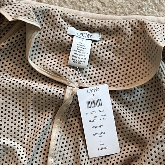 Cache vintage genuine leather suede jacket - Picture 4 of 4